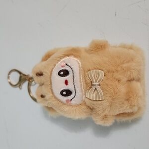 Labubu Inspired Plush Bag Charm Compact Mirror